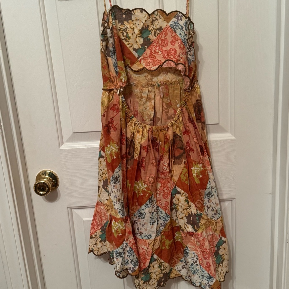 ASOS DESIGN scalloped edge cut-out back mini sundress Size 0 - Picture 10 of 13